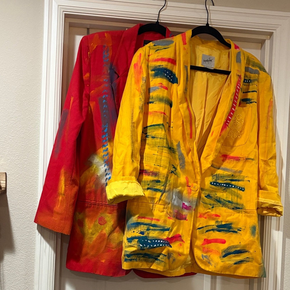 Bundle of vintage painted blazers - Picture 3 of 7